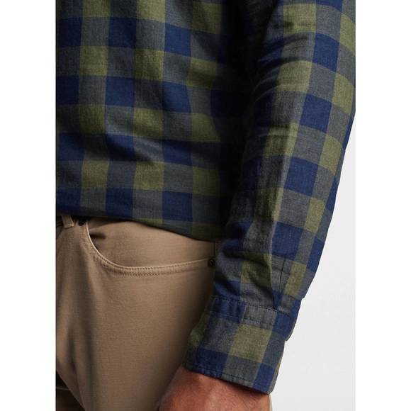 NEW PETER MILLAR thorp cotton sport shirt in juniper - Picture 4 of 4